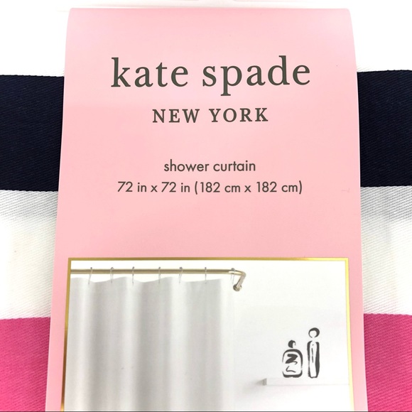 kate spade Bath Kate Spade Multi Color Candy Stripe Shower Curtain